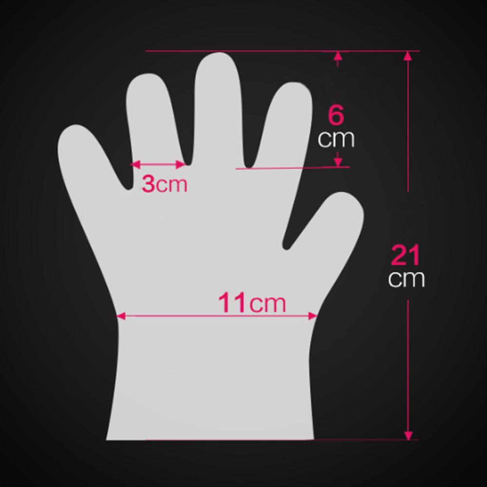 100pcs Children Disposable Gloves Thickened PE Plastic Multipurpose Kids Dining Gloves for 6 To 12