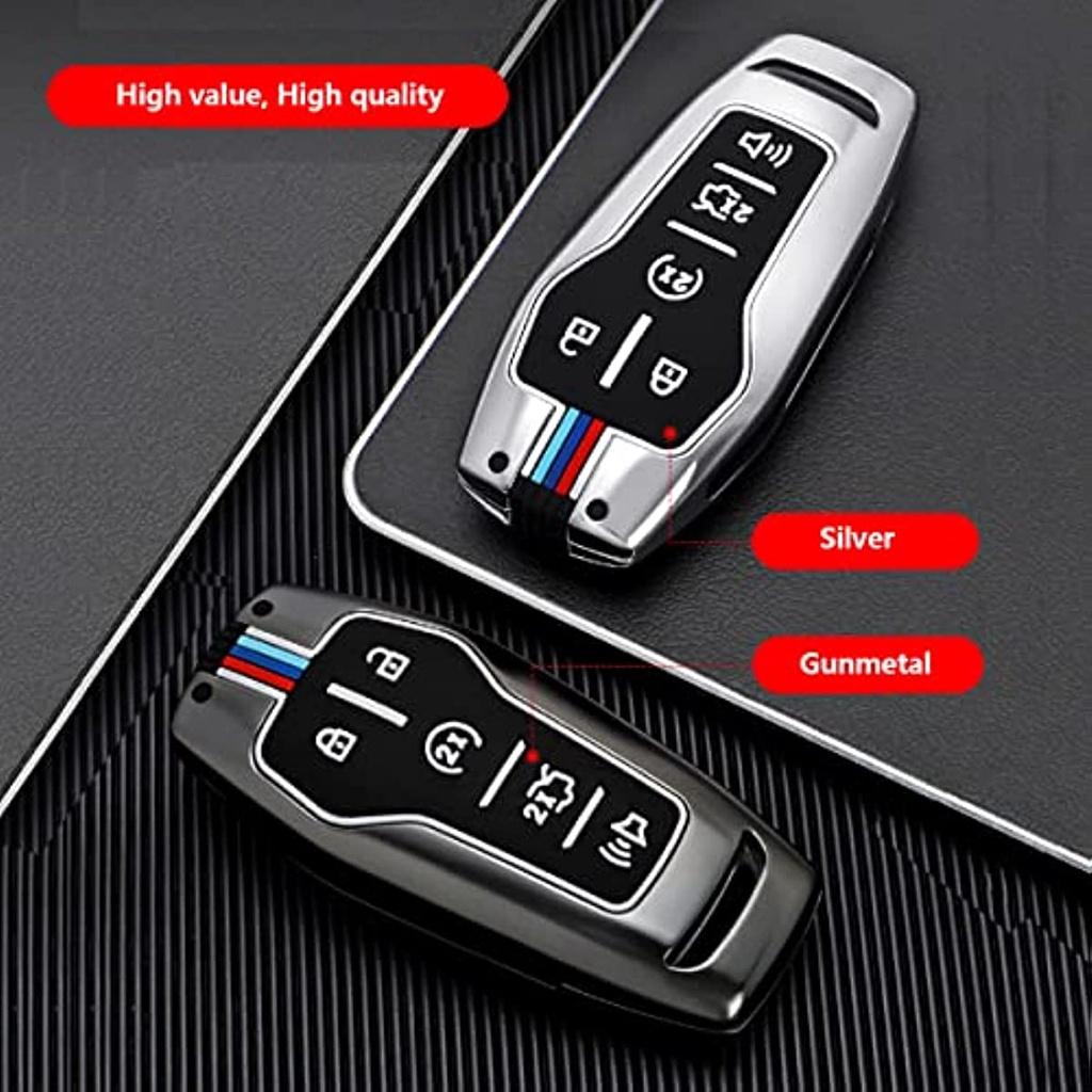 Чехол для ключей, металлический корпус, чехол, совместимый с Ford 2018 Taurus Mustang Raptor F150 Explorer, серия с короткой пряжкой