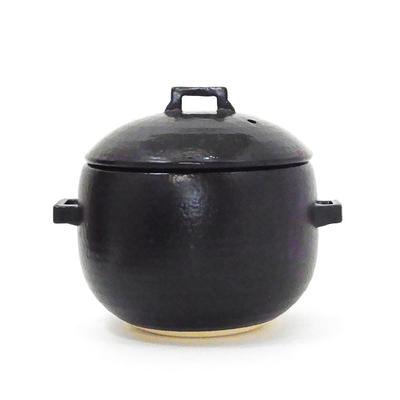 Глиняный горшок для риса «Окатте» (черный)