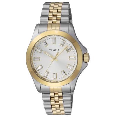 [TIMEX] Часы Timex KAIA с серебряным циферблатом из нержавеющей стали 40 мм кварцевые часы TW2V79700 женские золотые
