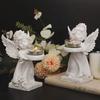 Decorative Angel Candle Holder Nordic Angel Display Holder Resin Angel Ornament  Table