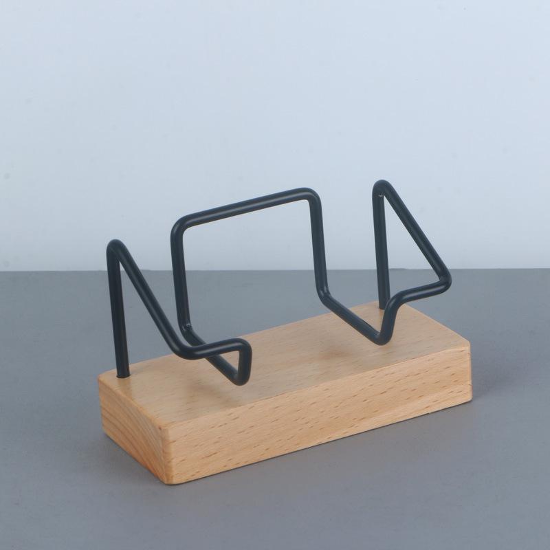 Подставка-держатель для визиток из бука для офиса или стойки регистрации отеля