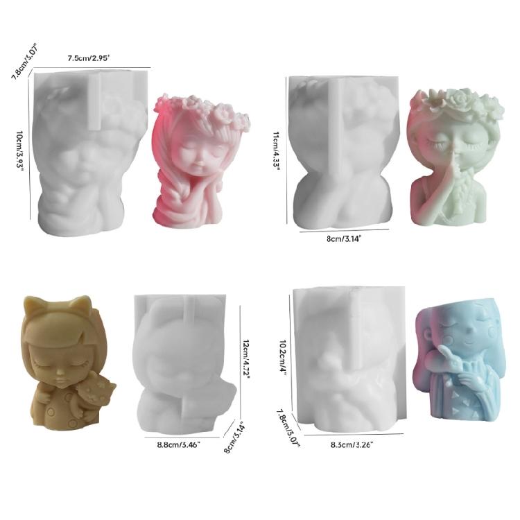 3D Горшок для девочки-подростка Силиконовая форма Свеча Конфеты Инструмент для украшения Бытовой