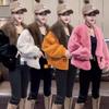 New Temperament Winter Big Fur Collar Short Jacket Integrated Imitation Fur Fur Short Jacket Women's Light