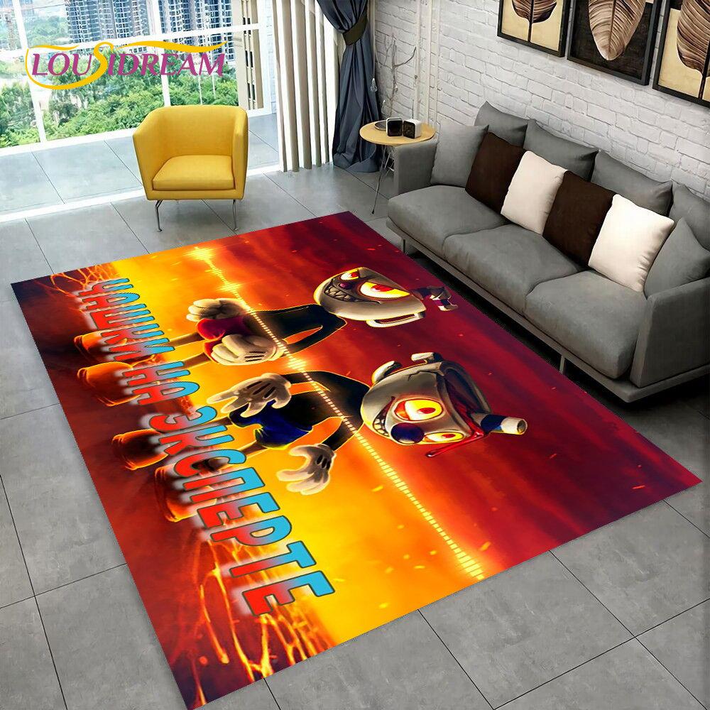 Игра, Cuphead and Mugman, коврик для геймера, коврик для гостиной, спальни, дивана, коврик для двери, детский игровой нескользящий напольный коврик