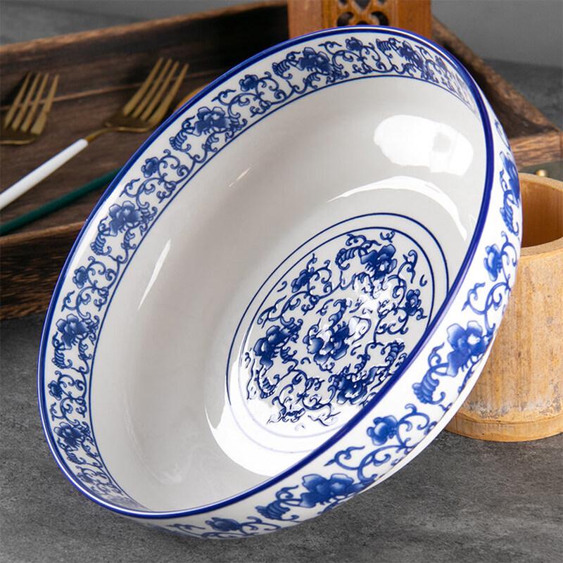 Суповая миска из сине-белого фарфора ZISIZ