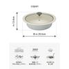 CB JAPAN copan 24cm pot with glass lid, ceramic coating, gray, suitable for induction and gas stoves, serves 2-3 people, and is a tabletop pot suitabl
