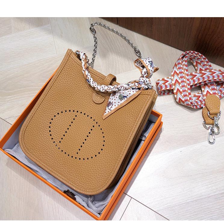 Сумка Evelyn из коровьей кожи первого слоя, женская сумка из натуральной кожи, сумка-ведро с узором личи, мини-повседневная на плечо/кроссбоди