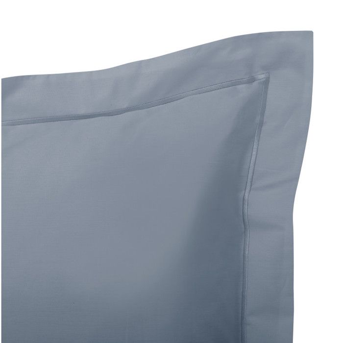 Taie d'oreiller percale de coton peigné "Julian" Coton Pur - 65x65 - Julian Blue Jean