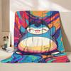 Фланелевое пушистое флисовое одеяло Pokemon Snorlax для дома, спальни, кровати, дивана, офиса, детское покрывало, взрослое мягкое одеяло, милый подарок для ребенка