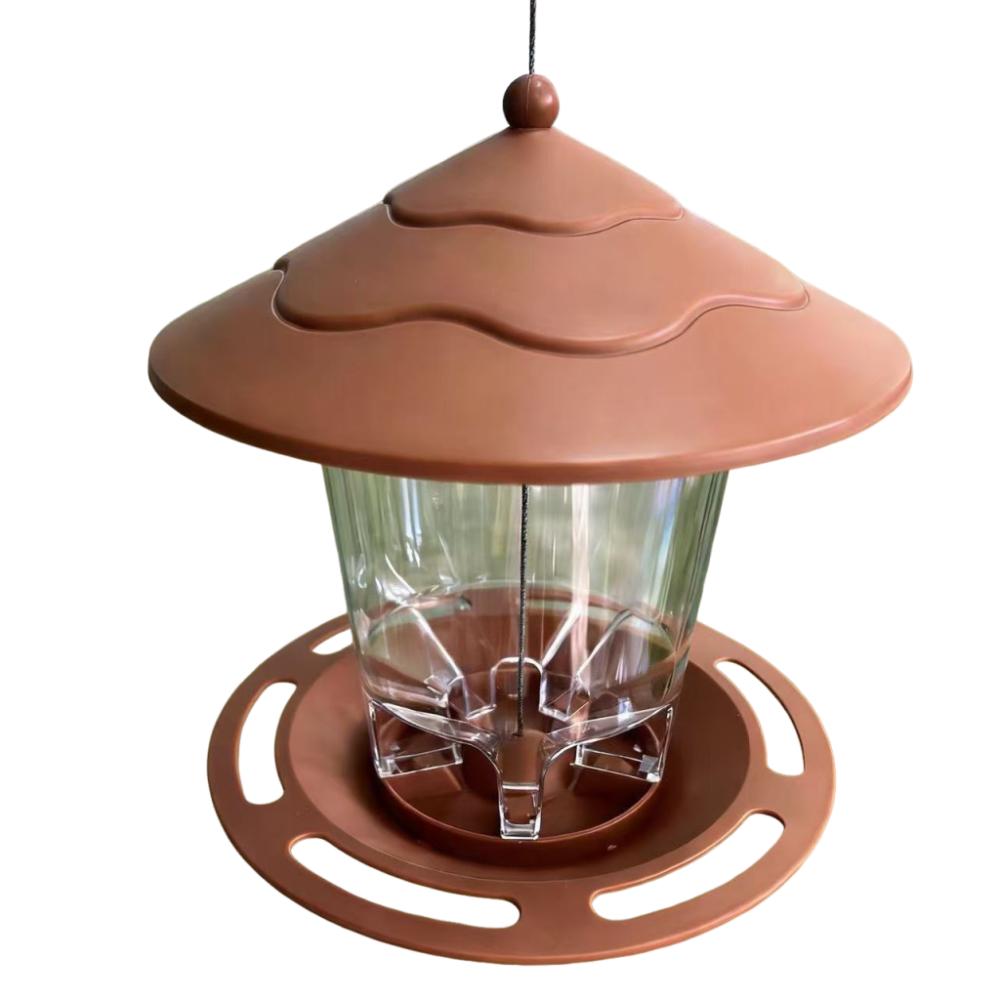 Gazebo Style Bird Feeding Station Large Capacity Hummingbird Feeder Bird Food Container Outdoor