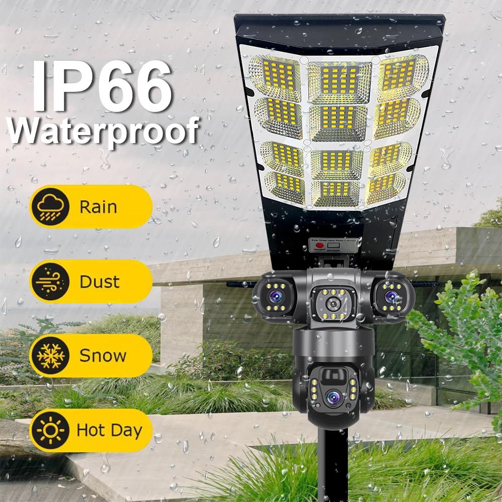 Уличный фонарь на солнечной батарее 2-в-1, Камера, Дворовый фонарь, Многоцелевой фонарь для мониторинга, Зарядка от энергии