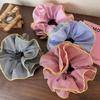Plaid Big Hair Scrunchie Elastic Hairband Fashion Hair Rope  Women