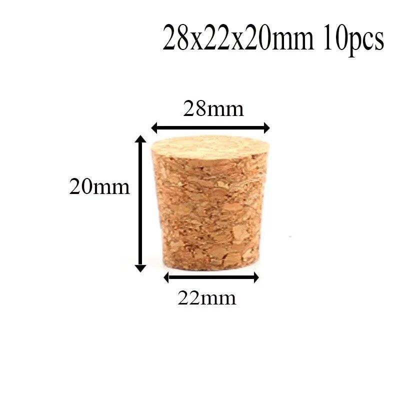 5/100pc Tops DIA 8mm To 58mm Wooden Cork Lab Test Tube Stopper Kettle Pudding Bottle Cork Cap Burette Tube Wood Plug Cork Stopper