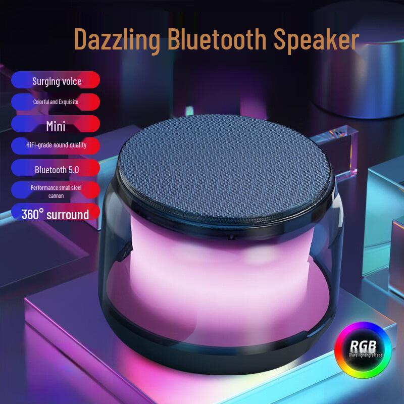 Беспроводная Bluetooth-колонка с цветной подсветкой и портативным сабвуфером S100