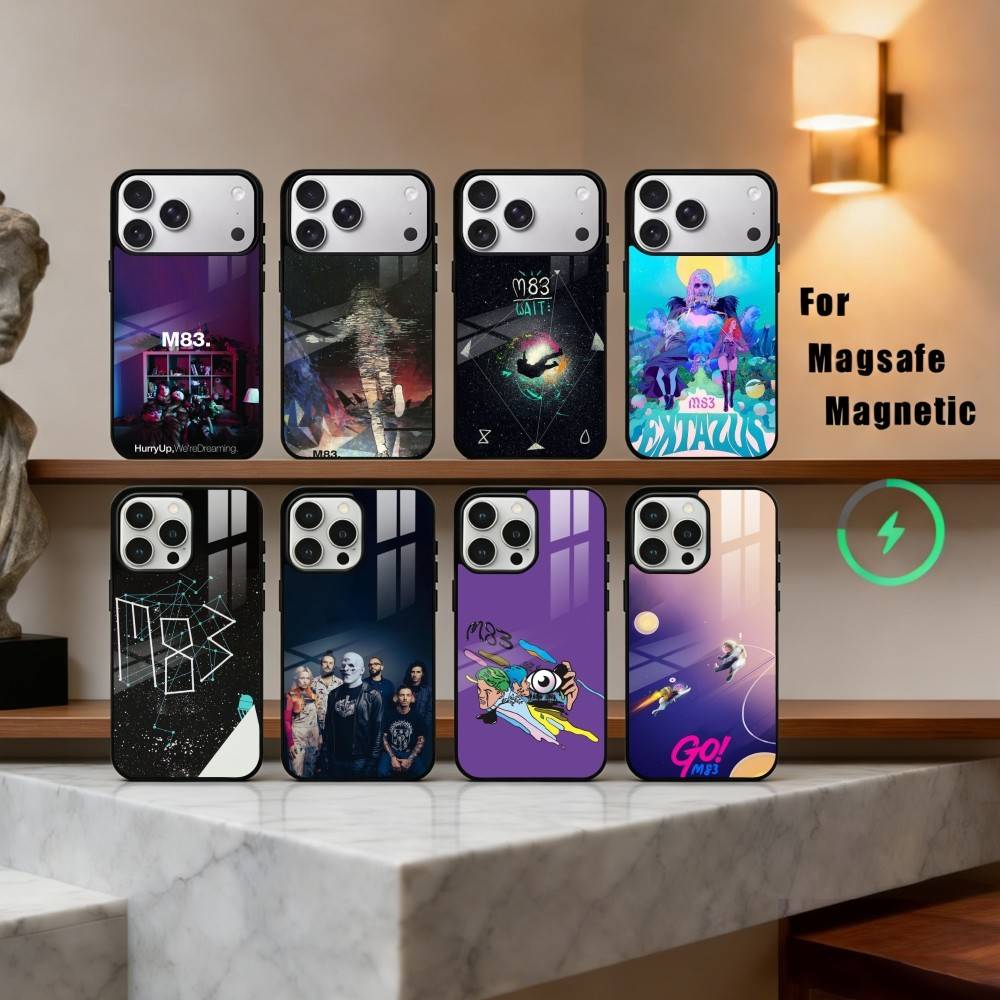Электрический Rock M-M83 Чехол для телефона с изображением группы Для iPhone17,16,15,14,13,12,11 Plus, Для чехла с магнитной беспроводной зарядкой