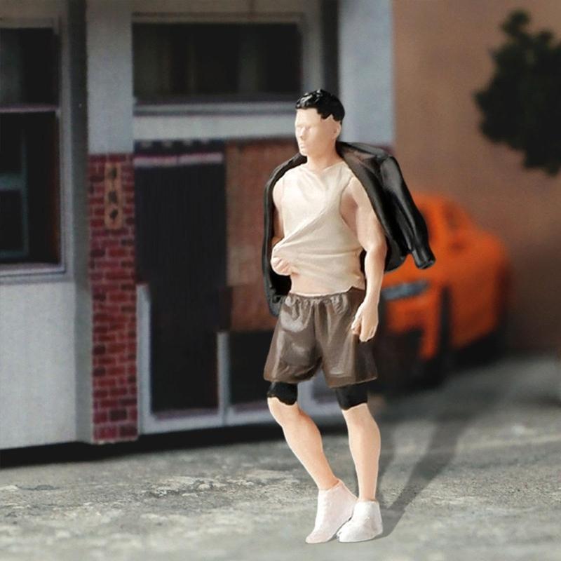 Миниатюрные фигурки людей 1/64, смоляная фигурка с реалистичной ручной росписью, для коллекционеров и создания творческих сцен