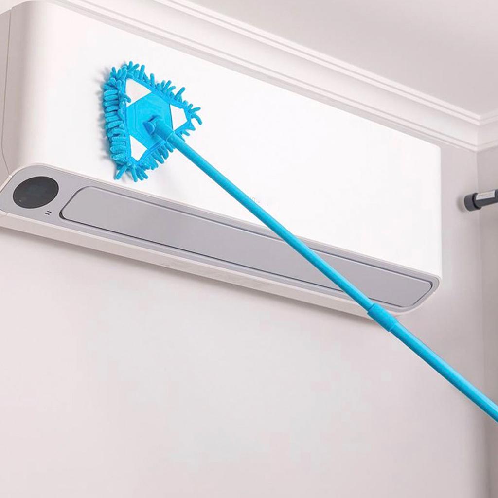 Вращающаяся швабра для уборки Регулируемая треугольная швабра Выдвижная ручка Многофункциональная уборка пыли пол Кухня ванная комната