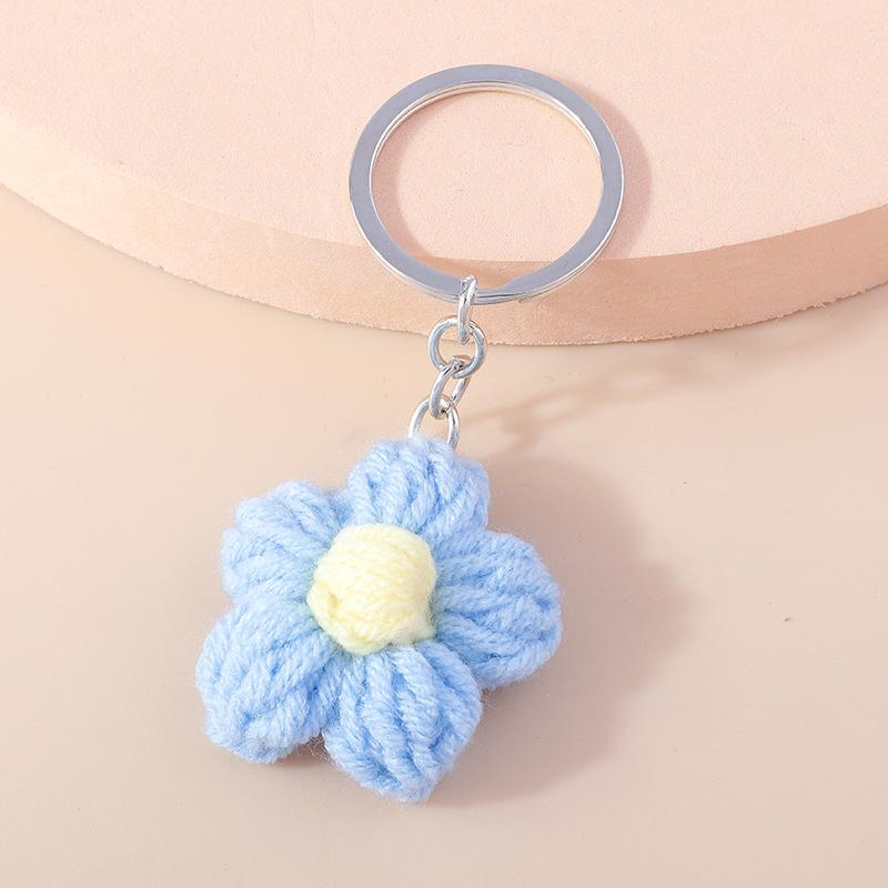Cute Handmade Knitted Animal Keychain Crocheted Frog Keyring Pendant Key Holder for Women Girls Handbag Charms DIY Jewelry Gifts