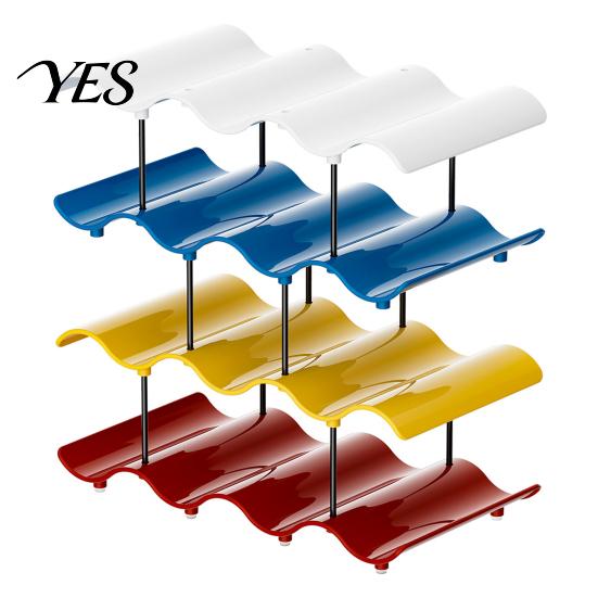 Cup Storage Rack Rack, Multi-Layer Stacking Organizer, with Wavy Slot Design, Space-saving Organizer Space Saving Desktop Bar for Mugs Glasses Coffee