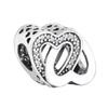925 Sterling Silver Openwork Paw Print Infinity Charm Bead Fit New Bracelet Necklace Jewelry Gift For Women 