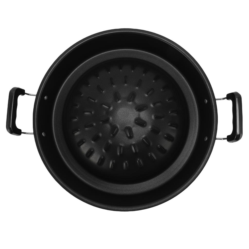 Тайская сковорода-гриль для барбекю 2 в 1 с антипригарным покрытием, равномерным нагревом, алюминиевая сковорода для хот-пота, гриль на древесном угле для помещений