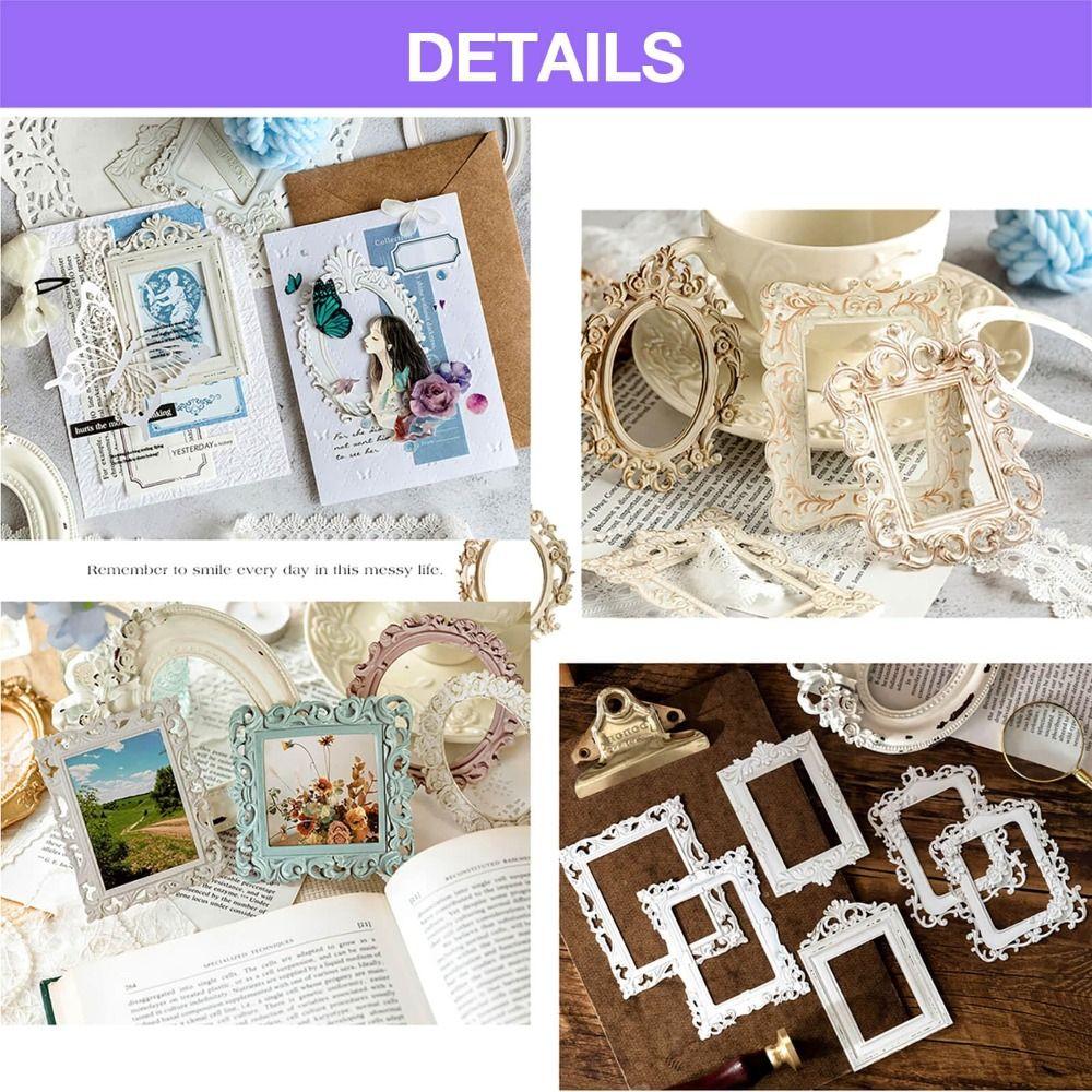 A Set Relievo Vintage Hollow Embossed Materials Frame Scrapbook Decoration Paper DIY Crafts