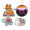 4 Pcs/pack Fusible Embroidery Patch Iron On Patches For Clothing Thermoadhesive Patches For Jackets Jeans Backpack Ironable Sewing Patch