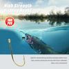 100Pcs/Box Metal Fishhook Number 3 To 12 Heavy Duty Barbed Fishing Hook Freshwater Saltwater Bass