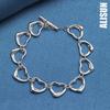 925 Sterling Silver Romantic Heart-shaped Bracelet Fashionable Wedding Jewelry