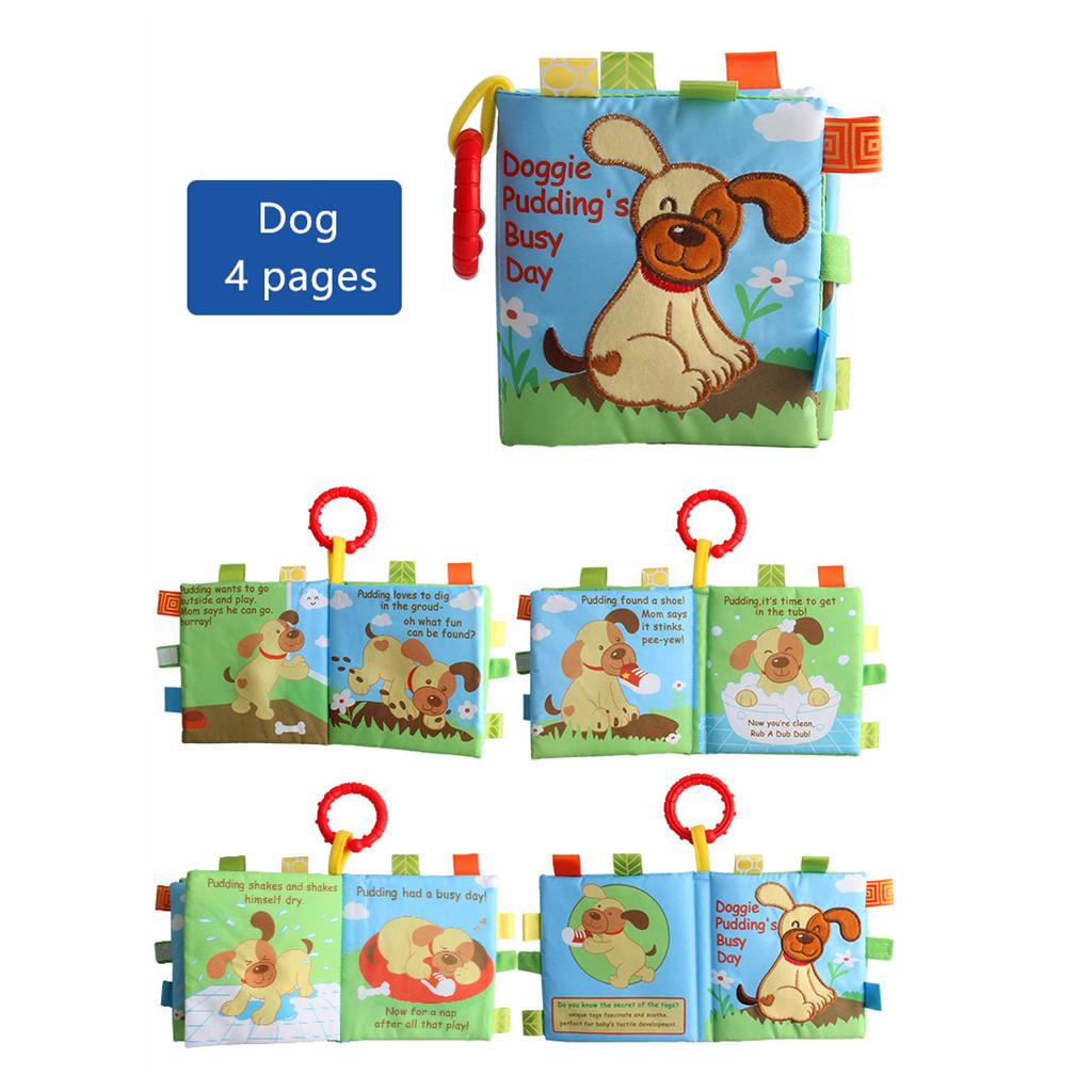 Развивающая 3D звуковая тканевая книга для маленьких детей, обучающая игрушка