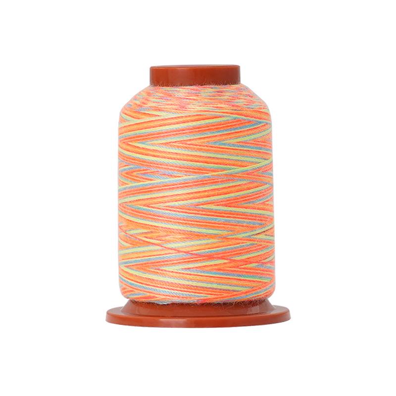 Rainbow Polyester Sewing Thread: Seven-Color Set of Small Spools for Hand Sewing.