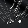 9 шт. Простые чокеры для женщин, модные, с подвесками в виде сердца и звезды, многослойные ожерелья, ювелирные изделия, подарок, европейский и американский, 2024