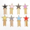Colorful Tassel Cloth Patch with Diamond Star Design and Hot Melt Adhesive