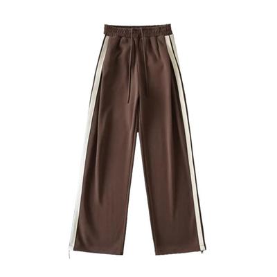 Брюки широкие от бедра с широкой тесьмой, драпированные повседневные спортивные брюки, новинка весна-лето, свободные брюки в пол