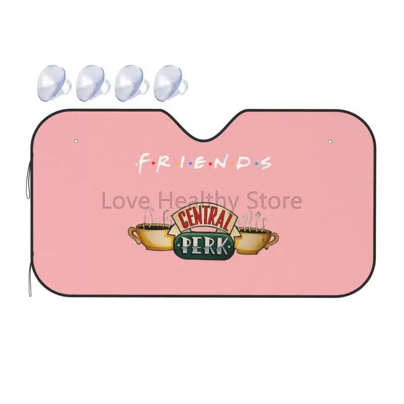 Classic TV Show Central Perk Friends Car Sun Visor Sunshade Blocks UV Rays Heat Protection Foldable Front Windshield Sun Shield