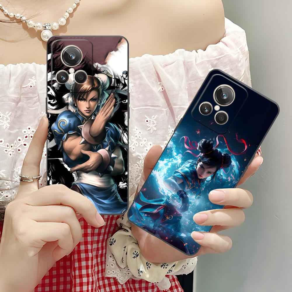 Чехол для телефона Street Fighter Chunli для Realme 15 14 13 12 11 10 9 Pro Plus T i Lite 5G Цветной Печатный Чехол Роскошный Красивый Чехол