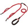 Kasanidika Red Lead with Cushioned Suitable for Small To Large Twin Reduces Burden for Multiple Dog For Walking 2-dog Cord, Tangle-Free Design, Dogs,