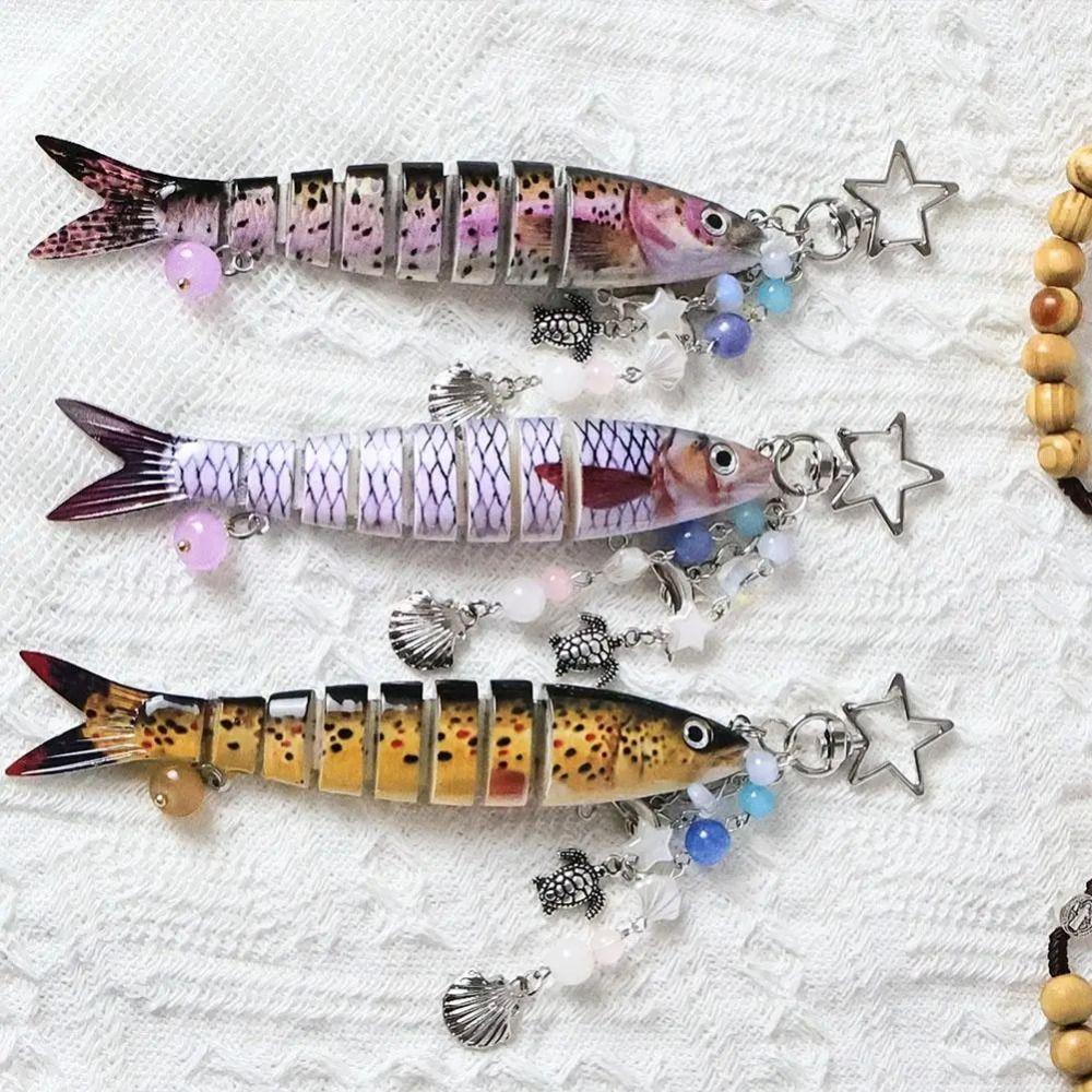 Phone Lanyard Handmade Fish Keychains High-precision Fish Bait Lanyard Jewelry Gift