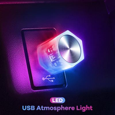 Автомобильный USB-светильник для салона автомобиля, атмосферное освещение, светодиодные фонари, автомобильная лампа для чтения, украшения, декоративные