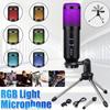15V Professional USB RGB Microphone Condenser Microphones for Laptop Recording Sing Live for Gaming