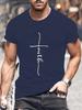 New Summer Round Neck Short Sleeve T-shirt for Men Christian Faith Cross Graphic Fshion T Shirts Short Sleeve Tee Tops
