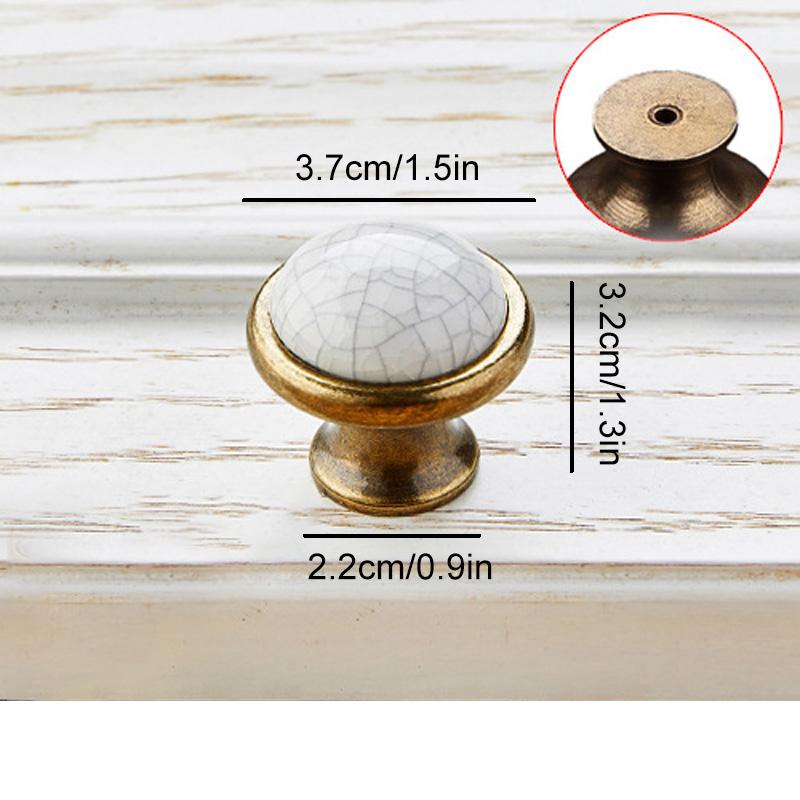 1 шт. Ручки для дверей шкафа, мебельная фурнитура, дизайн с трещинами, антикварная ручка для ящика шкафа, французский стиль, керамика