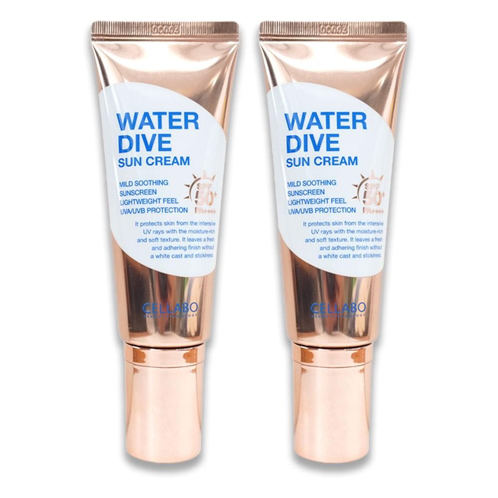 Latest Cellabo Water Dive Sun Cream SPF50+ PA++++, 60ml, 2 Units