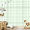 Wallpaper Fabric Pattern White and Mint for Living Room and Bedroom 50x1000