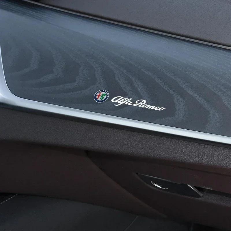 WFMJR1 Car Emblem Logo Decorative Stickers Badge Decal Interior Styling For Alfa Romeo Giulietta GT 159 147 156 Brera Giulia Stelvio