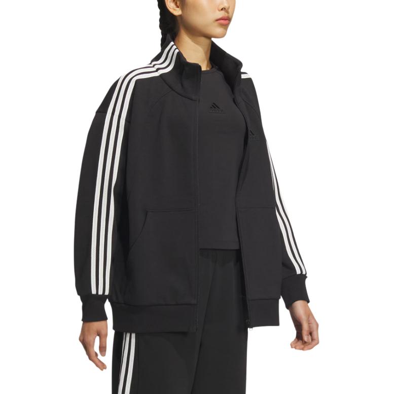 adidas Куртка с 3 полосками женская черная JN0759