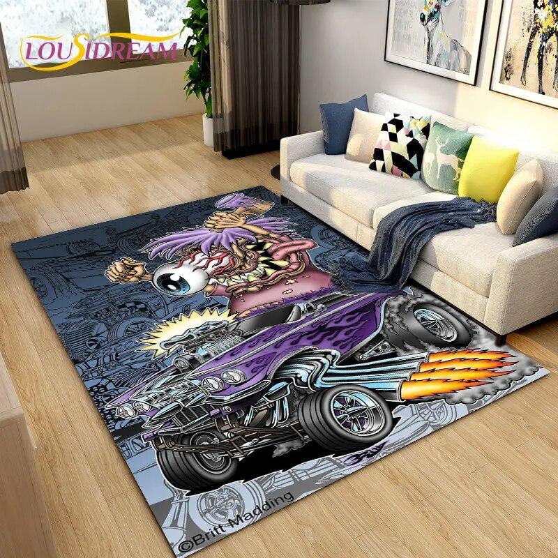 Забавный коврик с рисунком крысы Финка, ковер для гостиной, спальни, гаража, дивана, коврик для украшения, детский нескользящий напольный коврик