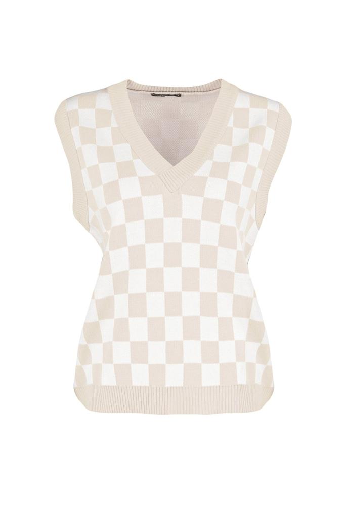 Women's Fashion Stylish Sweater Black V-Neck Knitwear Sweater