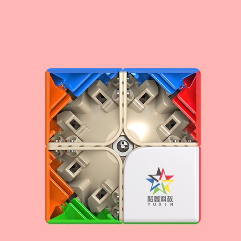 Yu xin Magic Cube 2x2 Магнитный гладкий скоростной куб без наклеек Развивающая игрушка